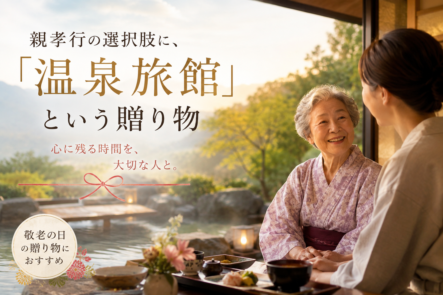 親孝行の選択肢に、「温泉旅館」という贈り物